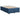 Pat box spring cu saltea, albastru, 120x190 cm, material textil