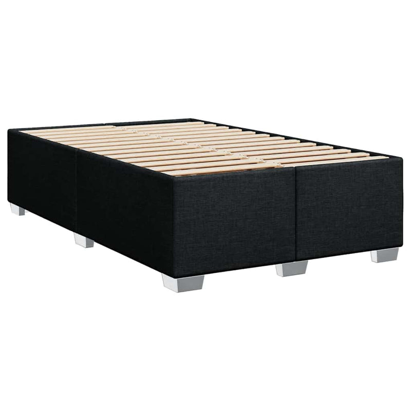 Pat box spring cu saltea, negru, 120x190 cm, catifea