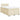 Pat box spring cu saltea, crem, 120x200 cm, textil