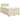Pat box spring cu saltea, crem, 120x200 cm, textil