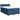 Pat box spring cu saltea, albastru, 140x200 cm, textil