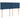 Pat continental cu saltea, albastru, 140x200cm, material textil