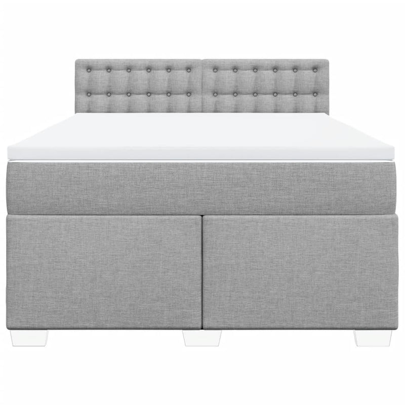 Pat continental, gri deschis, 140x200 cm, material textil