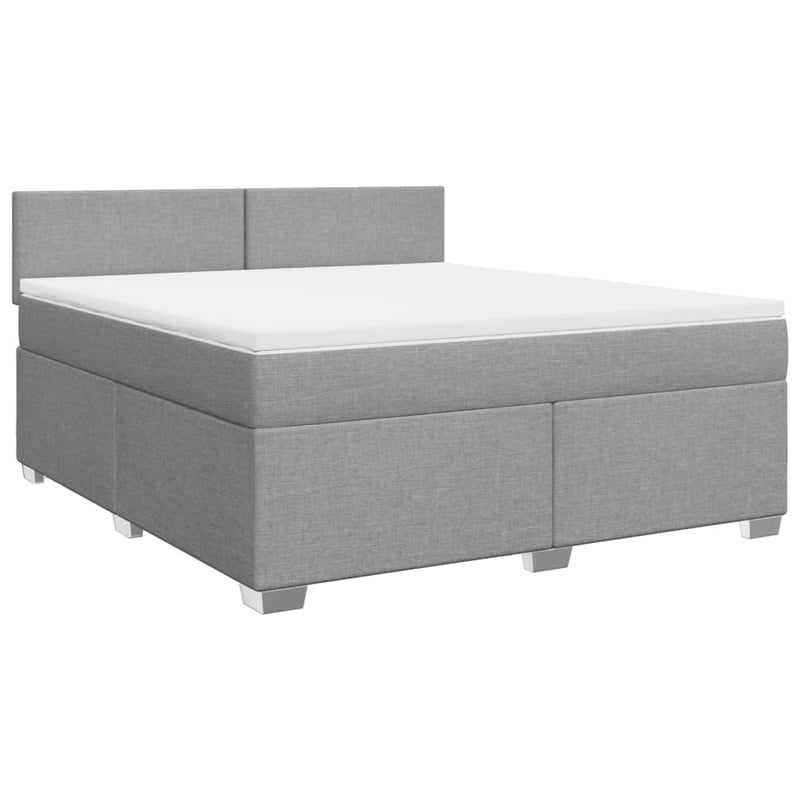 Pat continental, gri deschis, 180x200 cm, material textil