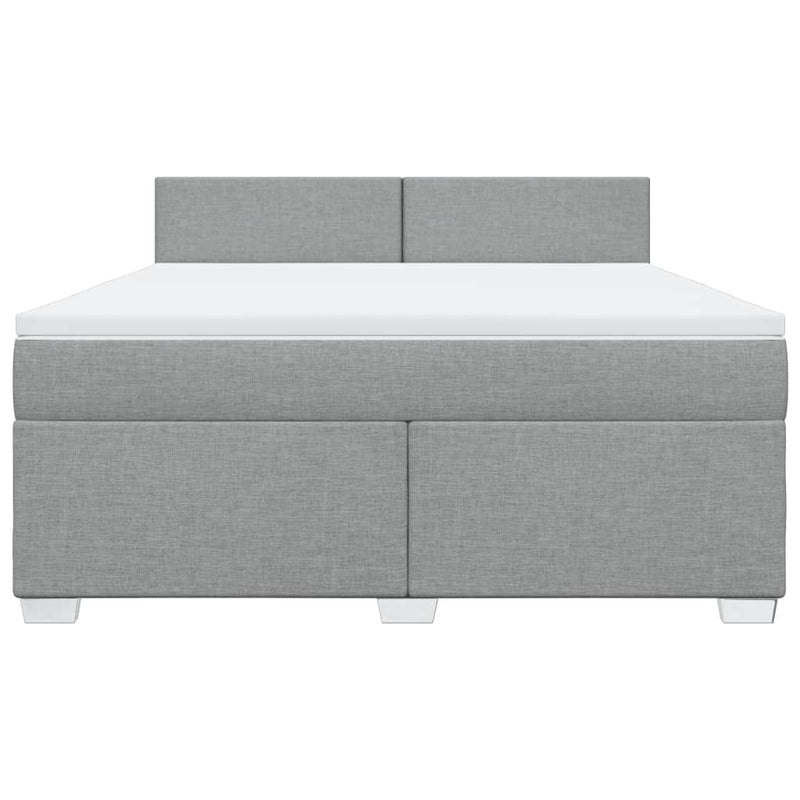 Pat continental, gri deschis, 180x200 cm, material textil