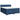 Pat box spring cu saltea, albastru, 180x200 cm, material textil