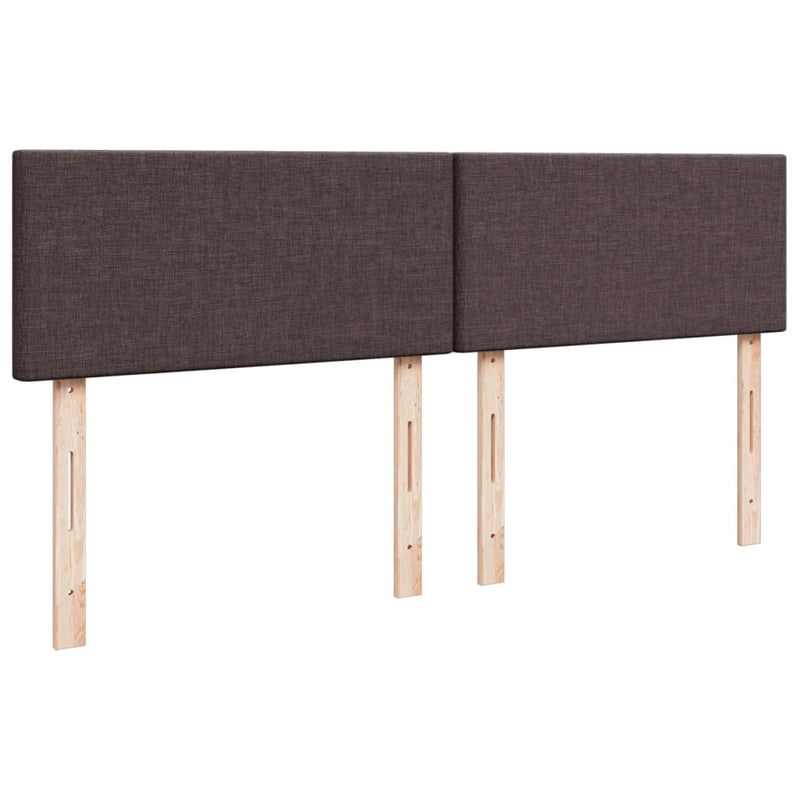 Pat box spring cu saltea, maro închis, 200x200 cm, textil