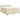 Pat box spring cu saltea, crem, 200x200 cm, textil