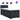 Pat box spring cu saltea, negru, 100x200 cm, piele ecologică