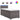Pat box spring cu saltea, gri, 100x200 cm, piele ecologică