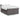 Pat box spring cu saltea, gri, 140x190 cm, piele ecologică