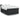 Pat box spring cu saltea, negru, 140x200 cm, piele ecologică