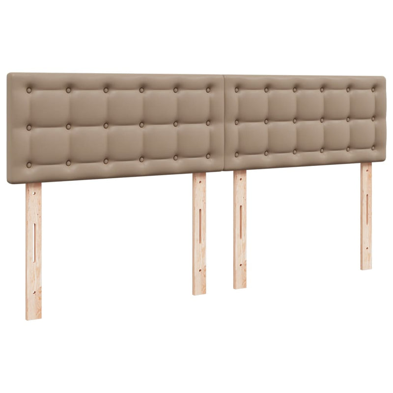 Pat box spring cu saltea, cappuccino, 180x200cm piele ecologică