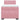 Pat box spring cu saltea, roz, 80x200 cm, catifea