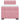 Pat box spring cu saltea, roz, 80x200 cm, catifea