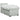 Pat box spring cu saltea, gri deschis, 90x190 cm, catifea
