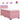 Pat box spring cu saltea, roz, 90x190 cm, catifea