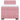 Pat box spring cu saltea, roz, 90x190 cm, catifea