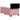 Pat box spring cu saltea, roz, 90x190 cm, catifea