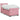 Pat box spring cu saltea, roz, 90x190 cm, catifea