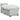 Pat box spring cu saltea, gri deschis, 90x190 cm, catifea