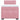 Pat box spring cu saltea, roz, 90x190 cm, catifea