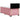Pat box spring cu saltea, roz, 90x190 cm, catifea