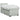 Pat box spring cu saltea, gri deschis, 90x200 cm, catifea