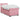 Pat box spring cu saltea, roz, 90x200 cm, catifea