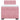 Pat box spring cu saltea, roz, 90x200 cm, catifea