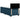 Pat box spring cu saltea, albastru, 100x200 cm, catifea