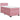 Pat box spring cu saltea, roz, 100x200 cm, catifea