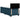 Pat box spring cu saltea, albastru, 100x200 cm, catifea