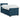 Pat box spring cu saltea, albastru, 100x200 cm, catifea