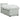 Pat box spring cu saltea, gri deschis, 100x200 cm, catifea