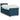 Pat box spring cu saltea, albastru, 100x200 cm, catifea