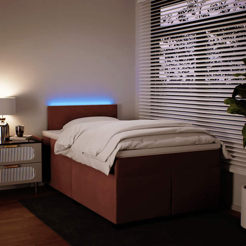 Pat box spring cu saltea, negru, 120x190 cm, catifea