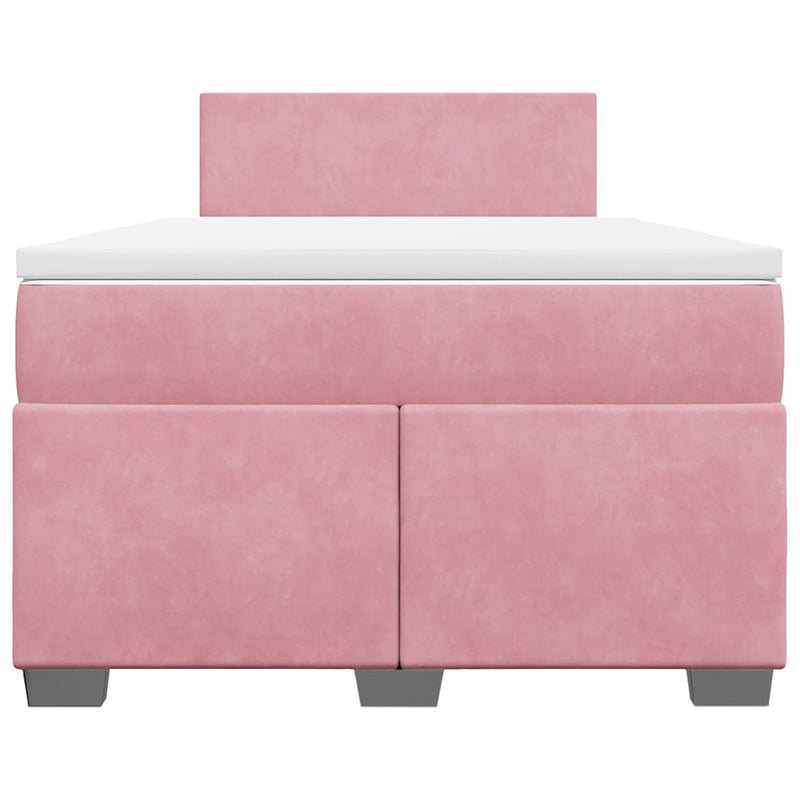 Pat box spring cu saltea, negru, 120x190 cm, catifea