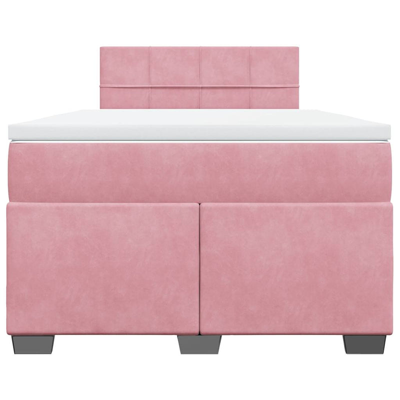 Pat box spring cu saltea, negru, 120x190 cm, catifea