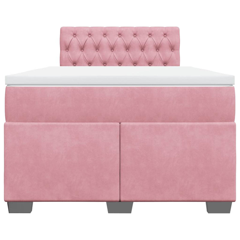 Pat box spring cu saltea, negru, 120x190 cm, catifea