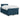 Pat box spring cu saltea, albastru, 120x200 cm, catifea