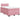 Pat box spring cu saltea, roz, 120x200 cm, catifea