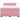 Pat box spring cu saltea, roz, 140x190 cm, catifea