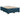 Pat box spring cu saltea, albastru, 140x190 cm, catifea