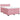 Pat box spring cu saltea, roz, 140x190 cm, catifea