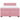Pat box spring cu saltea, roz, 140x190 cm, catifea