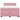 Pat box spring cu saltea, roz, 140x190 cm, catifea
