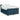 Pat box spring cu saltea, albastru, 140x190 cm, catifea