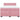 Pat box spring cu saltea, roz, 140x190 cm, catifea