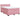Pat box spring cu saltea, roz, 140x200 cm, catifea